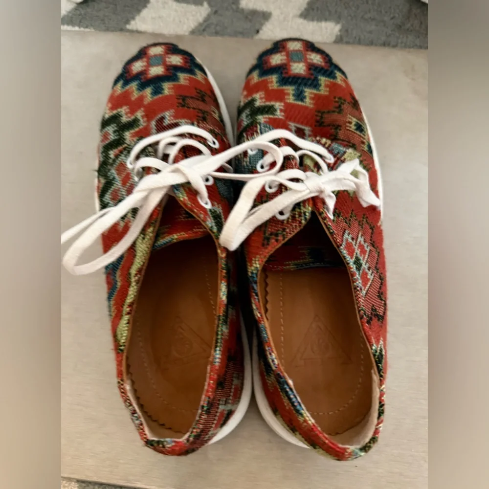 Armenian Rug Pattern Sneakers with White Laces size 9